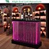 Used home bar furniture square luxury bar table, wedding led light bar table, bar table led light furniture