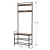 Import VASAGLE Industrial Hall Coat Tree,  Hallway Shoe Rack and Bench with Shelves and wood metal hall tree with hooks from China