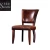vintage genuine leather dining chair wooden luxury restaurant chair high back sofa chair