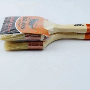 Wall Wood Handle Bristle Paint Brush With Stainless Ferrule House Painting In Brush