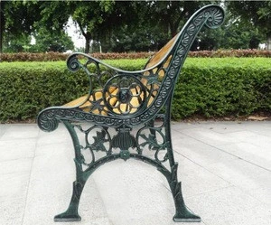 water proof pine wood cheap cast iron outdoor long wood park bench chair