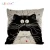 Import White and black Cat Dog Cartoon cute Pillow Sofa Waist Throw Cushion Home Car Decor cat cushion printed Linen pillowcase from China