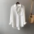 Import White Blouse Women  Long Sleeve Formal Shirt 2020 Autumn Lapel Ladies Blouse Street wear  Solid Blouse from China