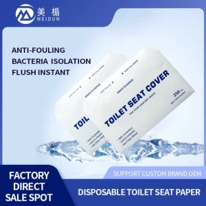 Wholesale 250 Pcs 1/2 Fold Virgin Pulp 42*36cm Disposable Flushable ODM OEM Paper Toilet Seat Covers Hotel Restaurant Household