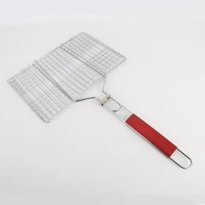 Wholesale Barbecue Grill Net Basket Kits BBQ Tools Set Stainless Steel Cooking Grid Fish Meat Clip Accessory