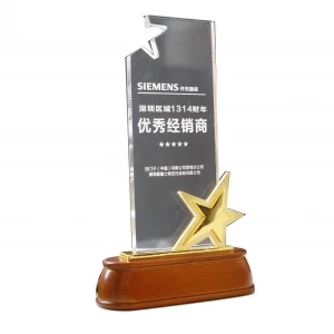 Wholesale corporation business acrylic trophy crystal award plaque  trophy