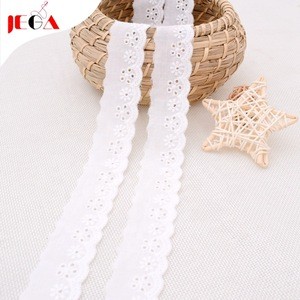 Wholesale cotton embroidered eyelet lace trim