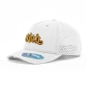 Wholesale Custom 5 Panel Sport Hat High Quality Rubber Patch Logo Gray Polyester Gorras Laser Cut Hole Classics Oem Baseball Cap