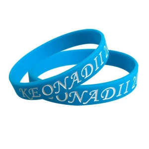 Wholesale Custom Debossed Color Filled Silicone Wristband