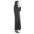 Import Wholesale Custom Embroidery Design Women Islamic Clothing Dubai Black Abaya With Zipper from China