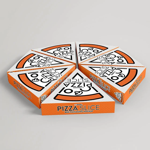 Custom Pizza Delivery Paper Boxes, Take-Away Boxes, Slice Pizza Boxes