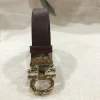 Wholesale custom womens double D alloy buckle cowhide women leather belt