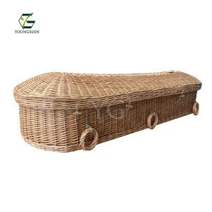 Wholesale Handmade  Wicker Caskets Willow Basket Coffins