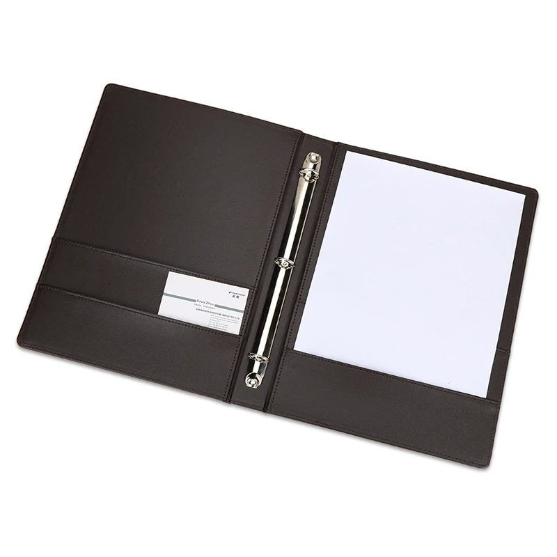 Wholesale Hotel  Office Leather Product A4 Size Menu 3 ring binder folder