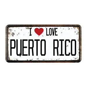 Wholesale License Plate I Love Puerto Rico Souvenirs