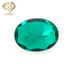 wholesale loose green emerald stone natural oval cut lab emerald jewelry gemstone beads
