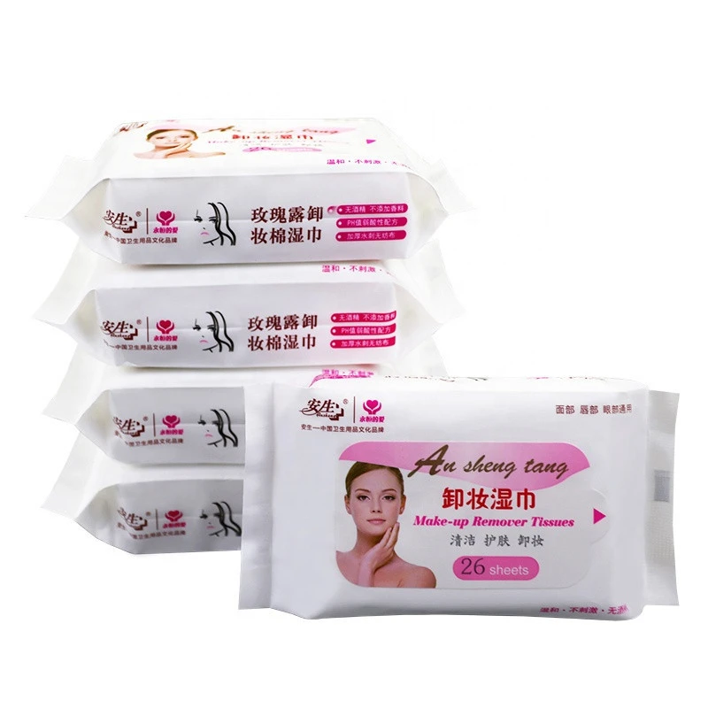 Wholesale makeup remover wet tissue cotton baby wet organic private label face tissue