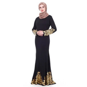 wholesale muslim clothing Muslim long dress  abaya  islamic dressgold dress