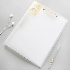 wholesale office &amp; school stationery transparent plastic file folder with double metal clip