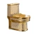 Import Wholesale one piece toilet golden sanitary wares manufacturer porcelain gold wc from China