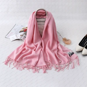Wholesale quality cashmere custom logo scarves shawls women scarf blanket
