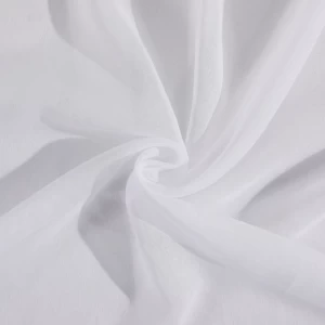 Wholesale Ready Made Curtain White Polyester Sheer Voile window Curtain