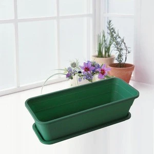 Wholesale rectangular plastic flower pot plant gardening supplies