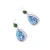 Import Wholesale Rhodium Plated  Fishhook Earring With Green Bead And Turquoise Drop Stone Fashion Jewelry Women 2020 from China