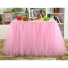 Wholesale wedding party decoration table skirt table skirting designs tulle banquet table skirt