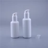 Wholesale White Empty Glass Lotion Bottle with Pump, Cosmetic Hot Packaging 30ml 50ml Flat Shoulder Lotion Bottle