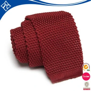 Wholesale woven red knitted tie for man neckwear