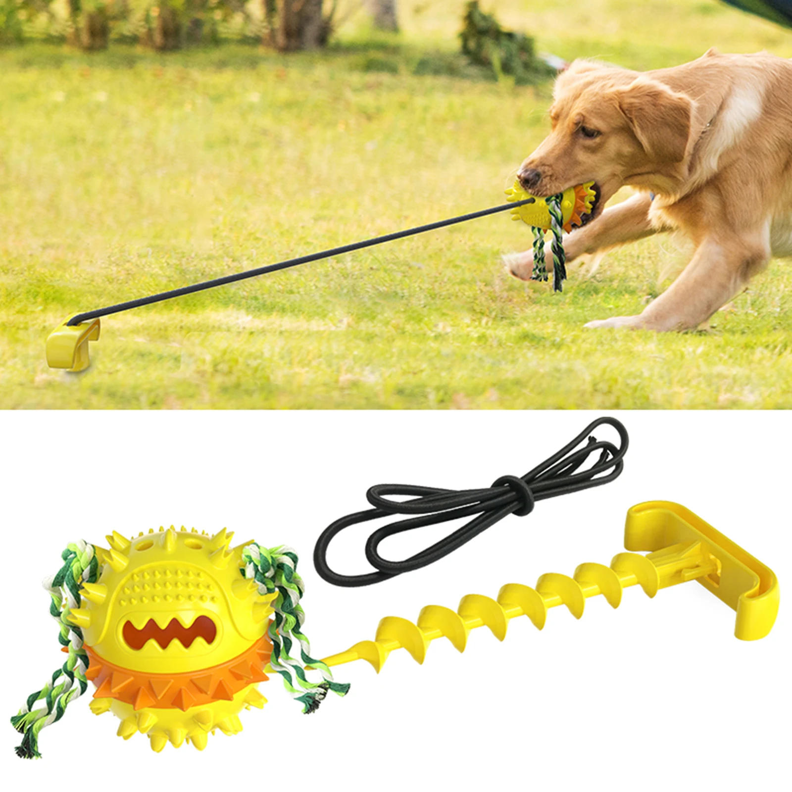 Wholesaler Customize Dental Care Durable Resistant Bite Dog Rope Ball Pull Toy
