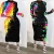 Import Wholesales 2020 Autumn New Fashion Women skirt Graffiti Printed  Round Neck Casual  Women Long Sleeve Dress from China
