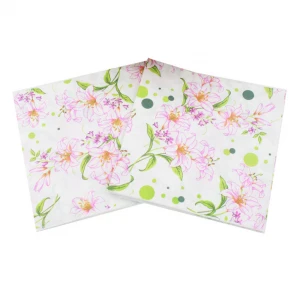 Wholesales recycle natural color paper tissue napkin manufacturer with custom printing napkin paper