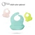 Import Wingenes factory best waterproof silicone baby bib easily wipes clean infant bibs with Crumb Catcher from China
