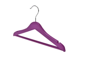 Winsun Purple Customized Wooden Hanger with Bar and Perfectly-Cut Notches
