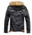 Import Winter Autumn Pocket Button Warm Faux Fur Coat Men Denim Jacket with Fur Collar from China