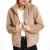 Import Winter Cropped Cord Oversized Trucker  Ladies Outwear Bomber Velvet Camel Faux Fur Puffer Jacket clothing from China
