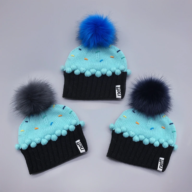 With Snap Detachable Faux Fox Fur Fluffy Pompom con hilos Ball for Hats Shoes Scarves Bag Charms