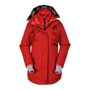 Women Winter 3 in 1 Breathable Waterproof Outdoor 3 in 1 Soft-shell Jacket