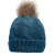 Import Womens Winter Ribbed Knit Faux Fur Pompoms Knitted Beanie Cap Chunky Lined Beanie Hats from China