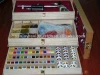 Wooden Fly Tying Tackle Kit Box with drawers