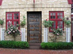 wooden front doors exterior entry doors rosewood  timber wrought iron safety door