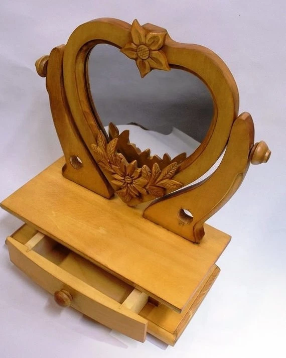 Wooden Hand Carved Small Dressing Unit Best gift
