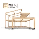 Wooden Log Material and Office Use Log Cabin Timber Frame