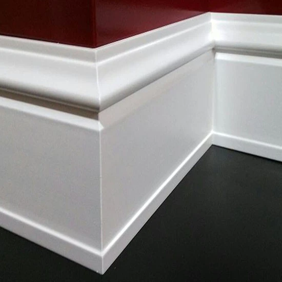 Wrapped MDF Wooden Mouldings for Skirting and Baseboard