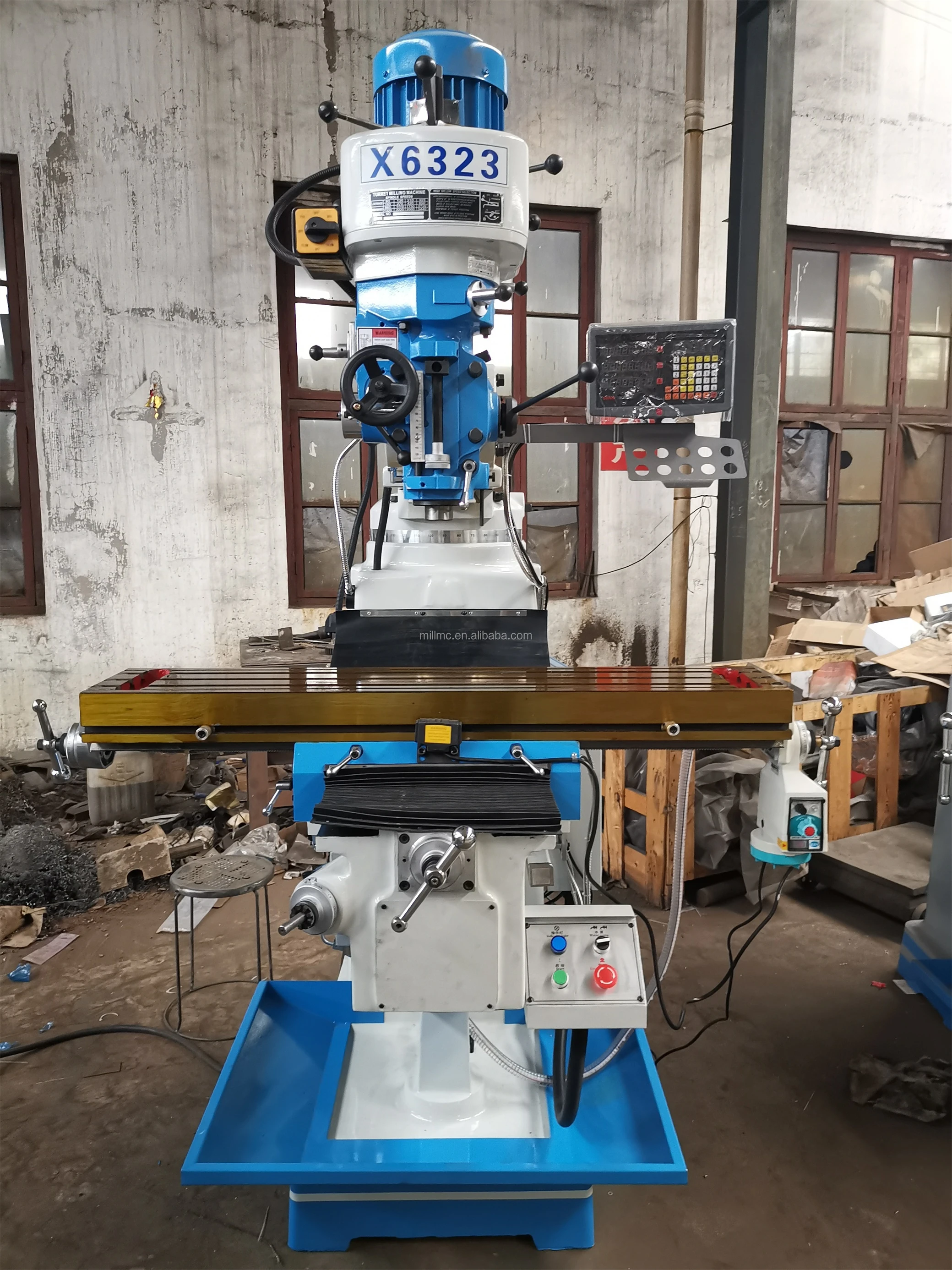 X6323 3H DRO Vertical Turret Milling Machine Universal Mill Cutting Tools