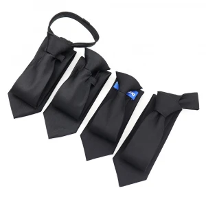 XINLI China Manufacturer Wholesale High Quality Mens Fashion Microfiber Necktie Custom Logo Black Skinny Polyester Tie for Sale