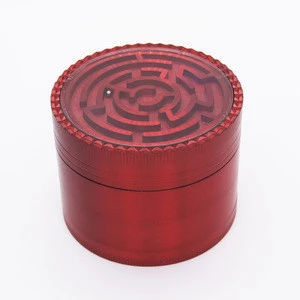 XY310106 New Maze Toy Herb Grinder 63mm 4 Layers Metal Zinc Alloy Crusher Tobacco Muller Pollen Spice Grinder