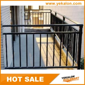 Yekalon Free Sample Square Pipe Railing Balcony Railing Designs Galvanized balcony Balustrade From China Manufacturer